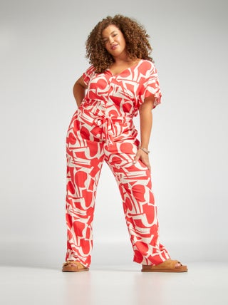 Only Carmakoma - Lange jumpsuit met print