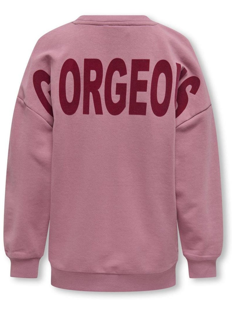 ONLY Georgia Roze Meisjes Sweatshirt Roze - Kiabi