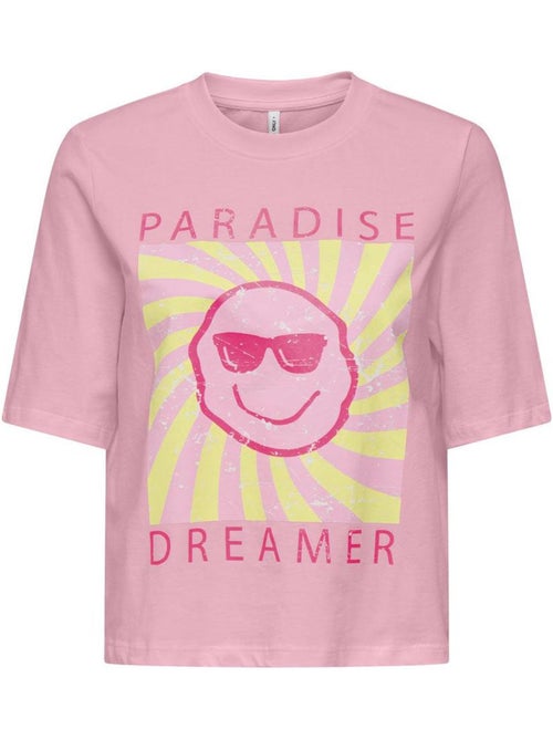 ONLY Kids Carty-sun T-shirt voor meisjes met rozenprint - Kiabi ONLY Kids Carty-sun T-shirt voor meisjes met rozenprint - Kiabi