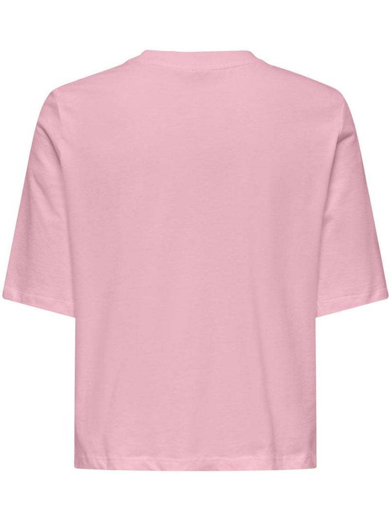 ONLY Kids Carty-sun T-shirt voor meisjes met rozenprint Roze - Kiabi