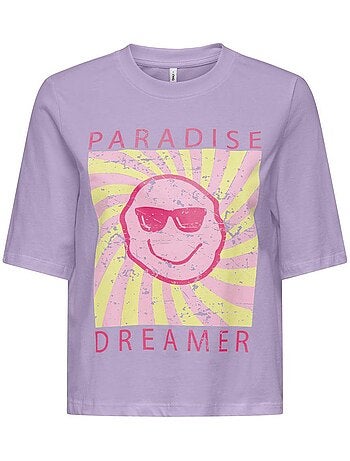 Only kids carty-sun t-shirt voor meisjes met rozenprint