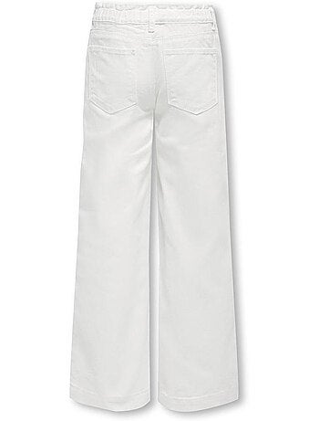 Only kids comet life wide leg jeans voor meisjes - witte spijkerbroek
