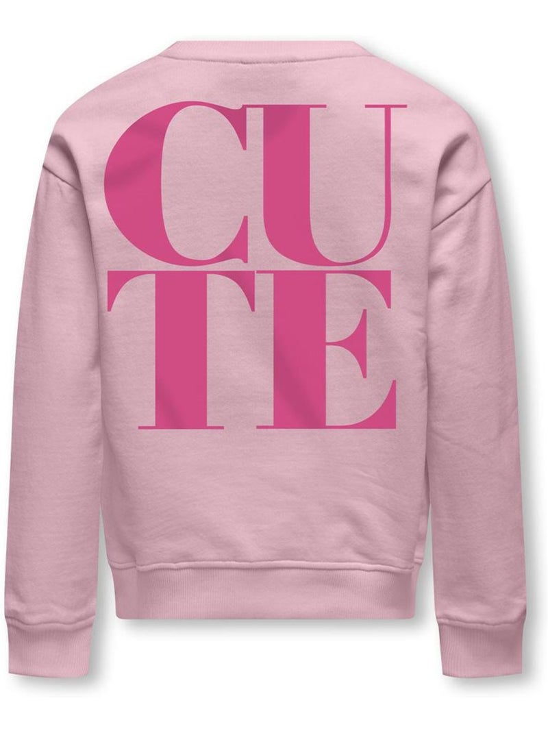 Only Kids Ditte Meisjes Sweatshirt Roze Roze - Kiabi