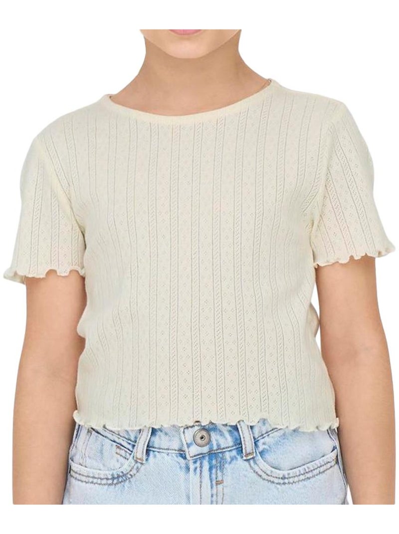 ONLY Kids Kogcarlotta Wit T-shirt voor Meisjes Wit - Kiabi