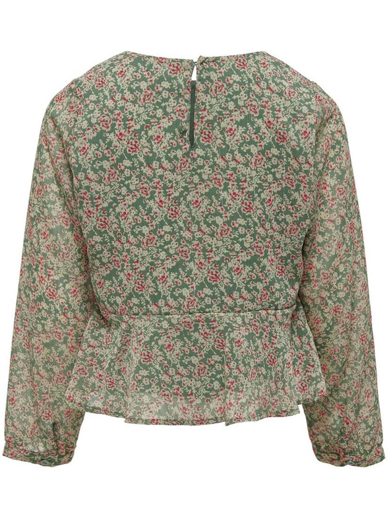 Only kids kogdora meisjes blouse groen/rood Groen - Kiabi