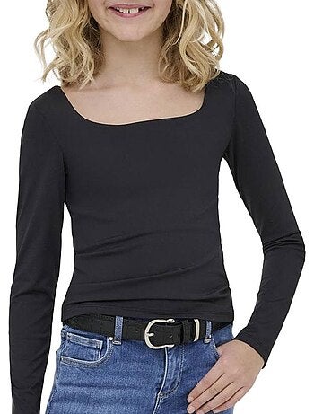 Only kids kogea t-shirt met lange mouwen voor meisjes - zwart