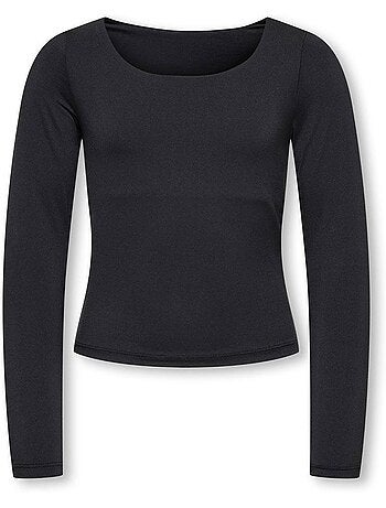 Only kids kogea t-shirt met lange mouwen voor meisjes - zwart