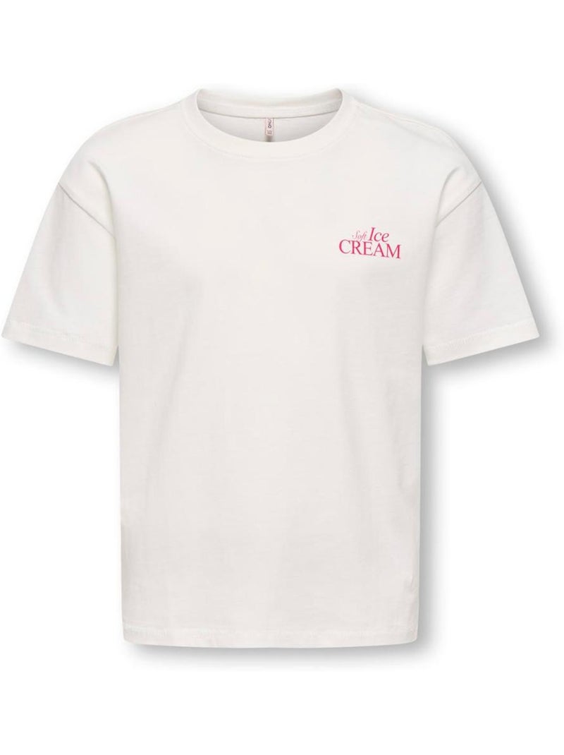 ONLY Kids Koghelen T-shirt voor meisjes wit/roze Wit - Kiabi
