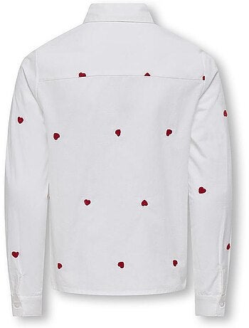 Only kids koglina meisjes blouse wit/rood