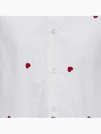 Only kids koglina meisjes blouse wit/rood
