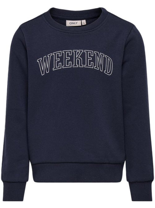 ONLY Kids Koglinna City Meisjes Sweatshirt Marineblauw - Kiabi ONLY Kids Koglinna City Meisjes Sweatshirt Marineblauw - Kiabi
