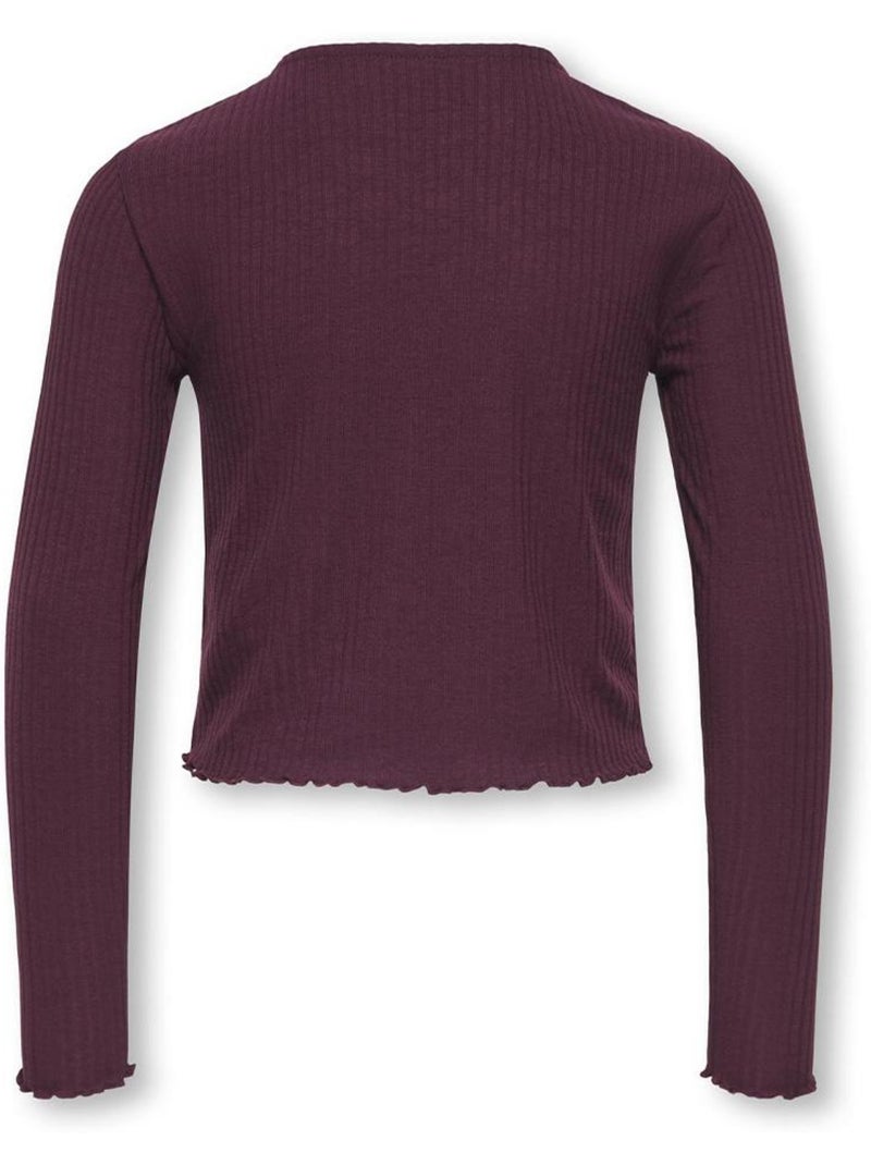 Only kids kognella pruim lange mouwen t-shirt voor meisjes Pruimpaars - Kiabi
