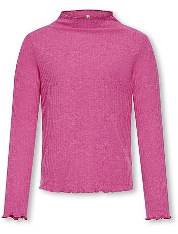Only kids kognella roze t-shirt met lange mouwen voor meisjes