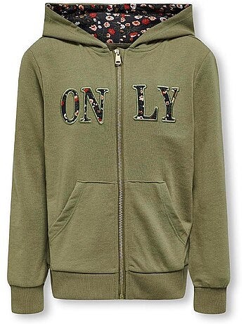 Only kids kogrosa groene hoodie voor meisjes