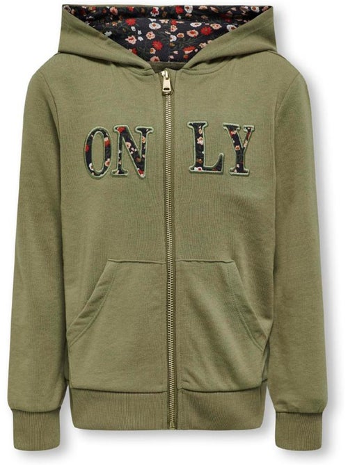 ONLY Kids Kogrosa Groene Hoodie voor Meisjes - Kiabi ONLY Kids Kogrosa Groene Hoodie voor Meisjes - Kiabi