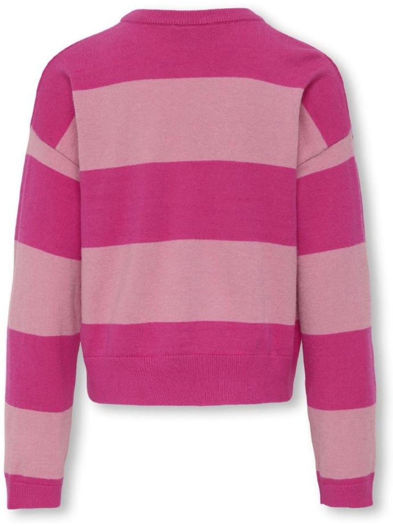 ONLY Kids Kogtala Gestreepte Roze Trui voor Meisjes Roze - Kiabi