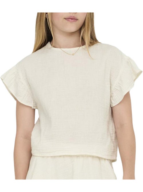 ONLY Kids Kogthyra Wit T-shirt voor Meisjes - Kiabi