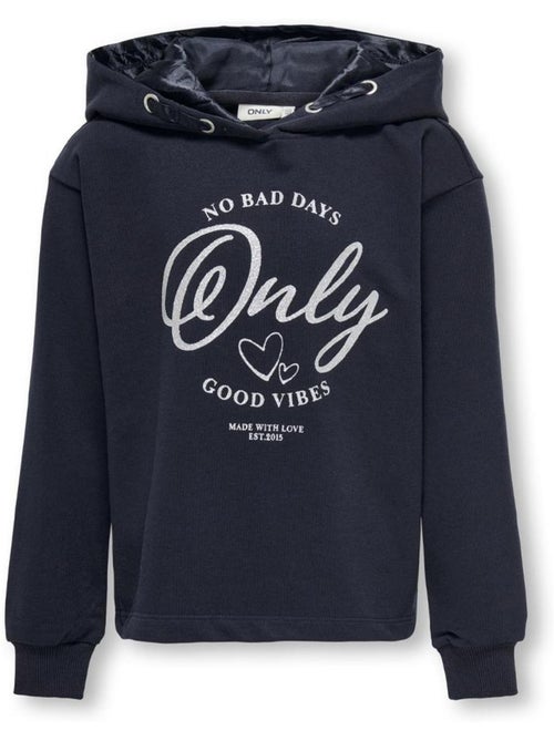 ONLY Kids Kogwendy Marine Meisjes Sweatshirt - Kiabi ONLY Kids Kogwendy Marine Meisjes Sweatshirt - Kiabi