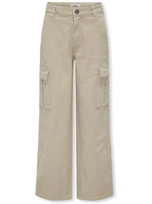 ONLY Kids Kogyarrow Beige Rechte Broek voor Meisjes - Kiabi ONLY Kids Kogyarrow Beige Rechte Broek voor Meisjes - Kiabi