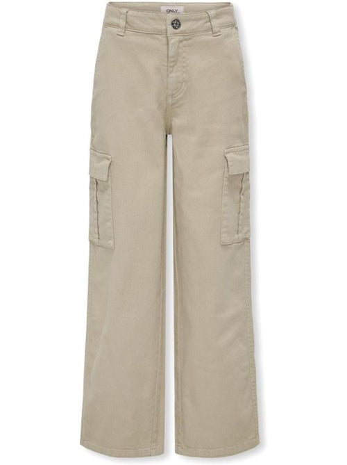 ONLY Kids Kogyarrow Beige Rechte Broek voor Meisjes - Kiabi ONLY Kids Kogyarrow Beige Rechte Broek voor Meisjes - Kiabi