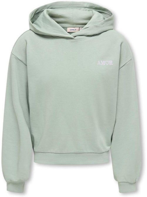 Only kids meisjes hoodie amor life groen - Kiabi