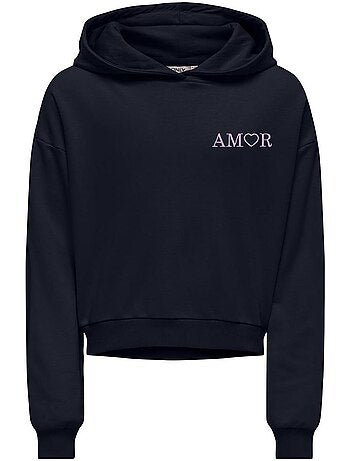 Only kids meisjes hoodie amor life groen