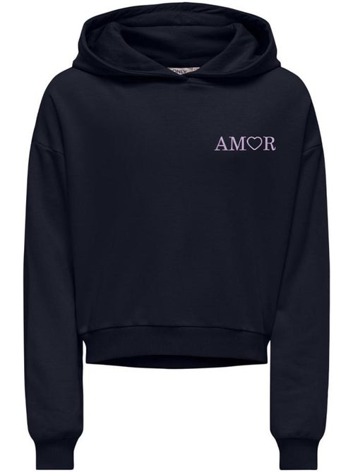 Only kids meisjes hoodie zwart amor life - Kiabi