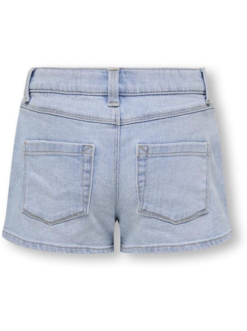 Only kids meisjes jeans short lichtblauw Jeansblauw - Kiabi
