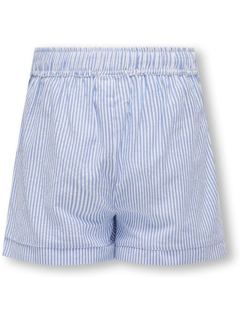 ONLY Kids Meisjes Short Kogsmilla Blauw/Ecru Blauw - Kiabi