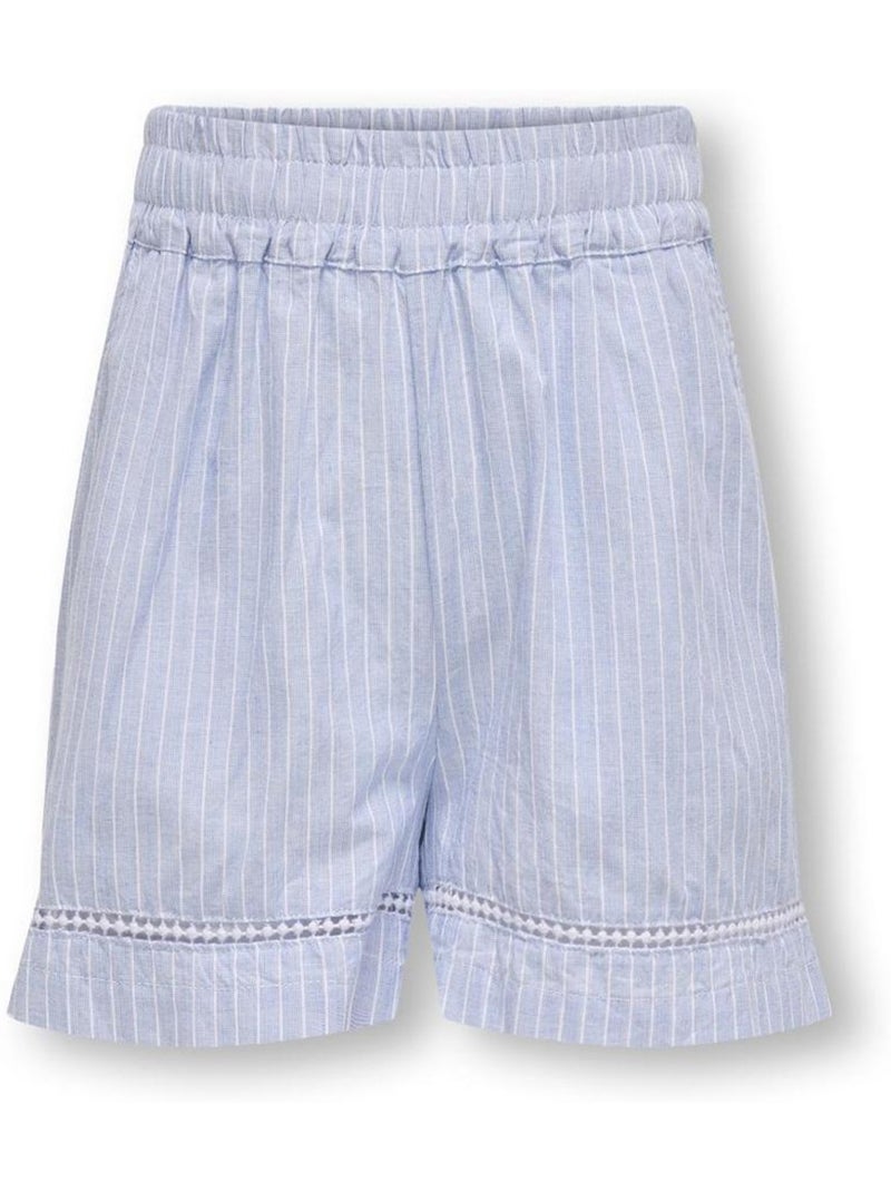 ONLY Kids Meisjes Short Wit/Blauw Kogdaimi Blauw - Kiabi