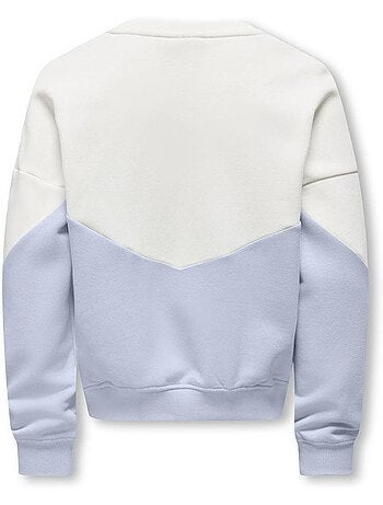 Only kids meisjes sweatshirt kogruna mauve/wit