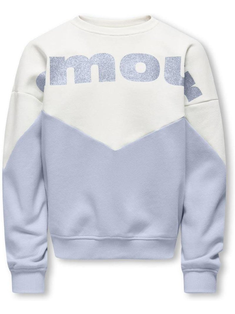 ONLY Kids Meisjes Sweatshirt Kogruna Mauve/Wit Paars - Kiabi
