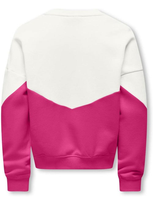 ONLY Kids Meisjes Sweatshirt Kogruna Roze/Wit - Kiabi