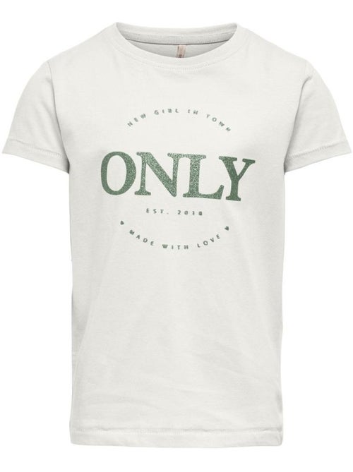 ONLY Kids Meisjes T-shirt Gebroken Wit Kogwendy - Kiabi ONLY Kids Meisjes T-shirt Gebroken Wit Kogwendy - Kiabi