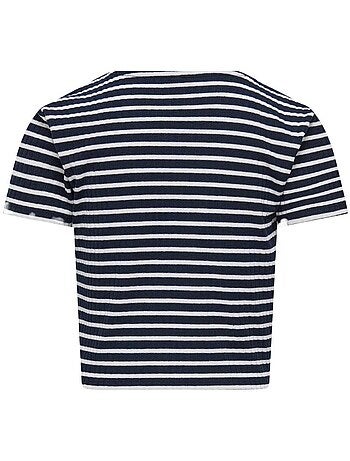 Only kids meisjes t-shirt marineblauw/wit kognella