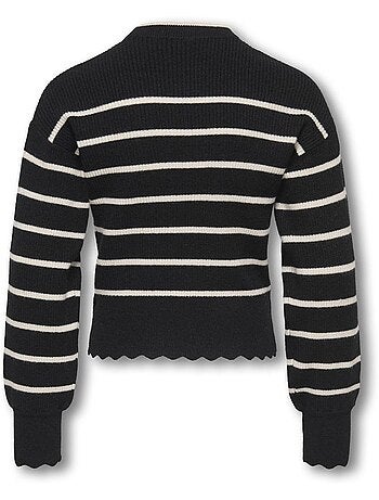 Only kids meisjes trui zwart/wit kogibi