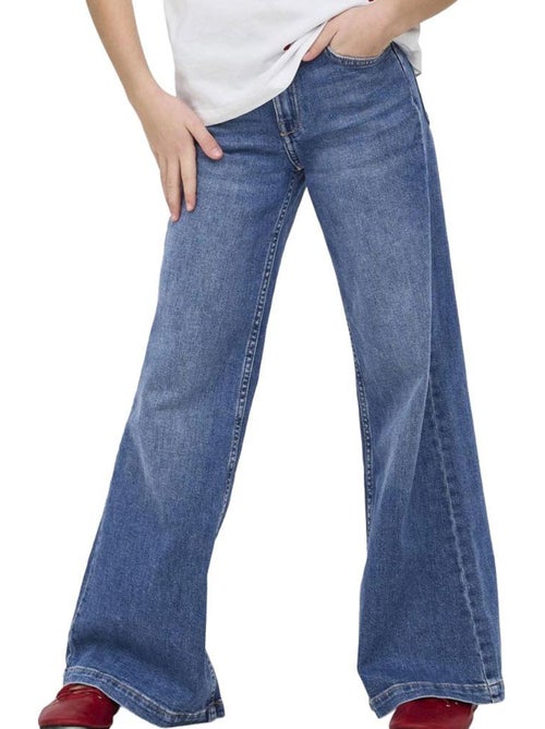 ONLY Kids Meisjes Wide Leg Jeans Blauw California - Kiabi ONLY Kids Meisjes Wide Leg Jeans Blauw California - Kiabi