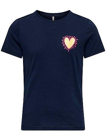 Only kids nina t-shirt voor meisjes - marineblauw