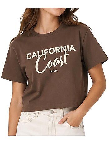 Only kids olivia t-shirt wit/bruin voor meisjes