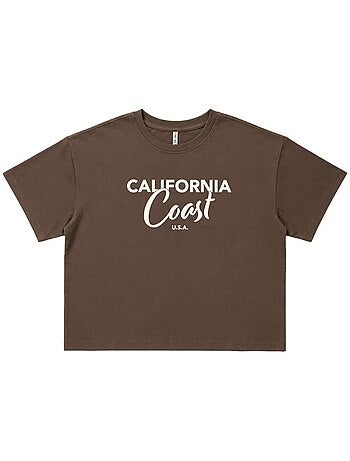 Only kids olivia t-shirt wit/bruin voor meisjes