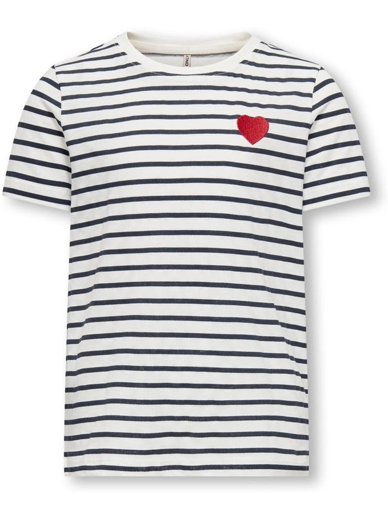 ONLY Kids T-shirt met strepen voor meisjes Marineblauw - Kiabi