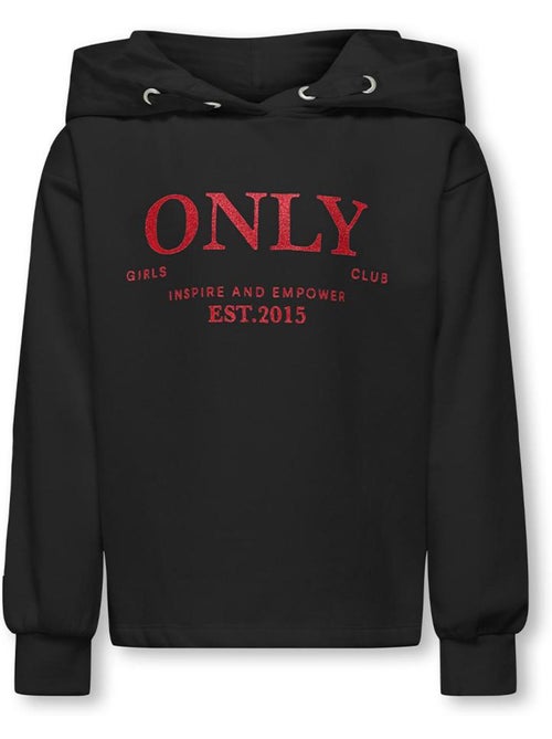 ONLY Kids Wendy Meisjes Sweatshirt Zwart - Kiabi ONLY Kids Wendy Meisjes Sweatshirt Zwart - Kiabi