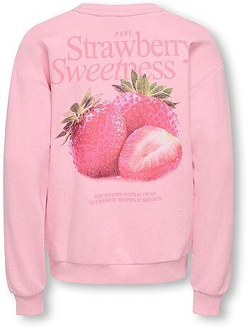 Only kids kogphilea sweatshirt wit/roze