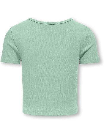 Only kinder t-shirt meisjes groen cutout top