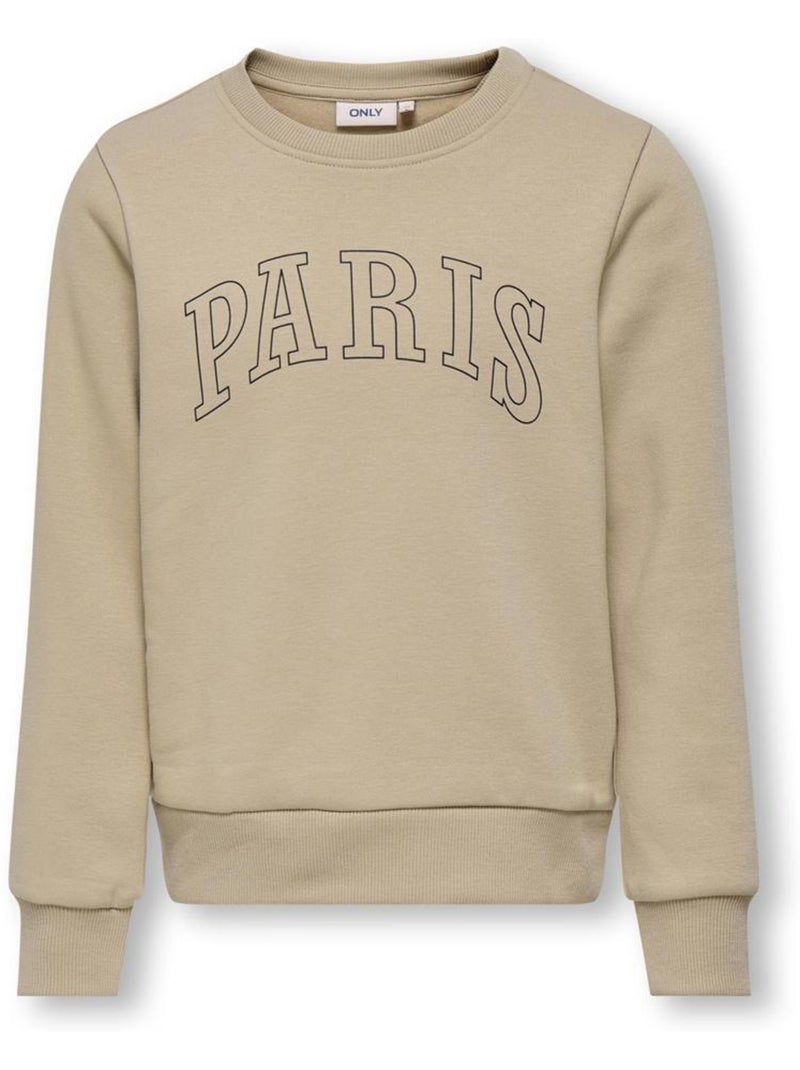 ONLY Koglinna City Beige Meisjes Sweatshirt Beige - Kiabi