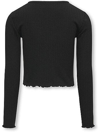 Only kognella zwart shirt lange mouwen voor meisjes