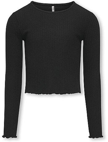Only kognella zwart shirt lange mouwen voor meisjes