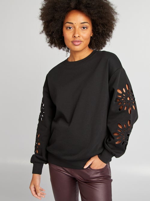 Only Maternity - Sweater met ronde hals en ajourmotiefje - Kiabi