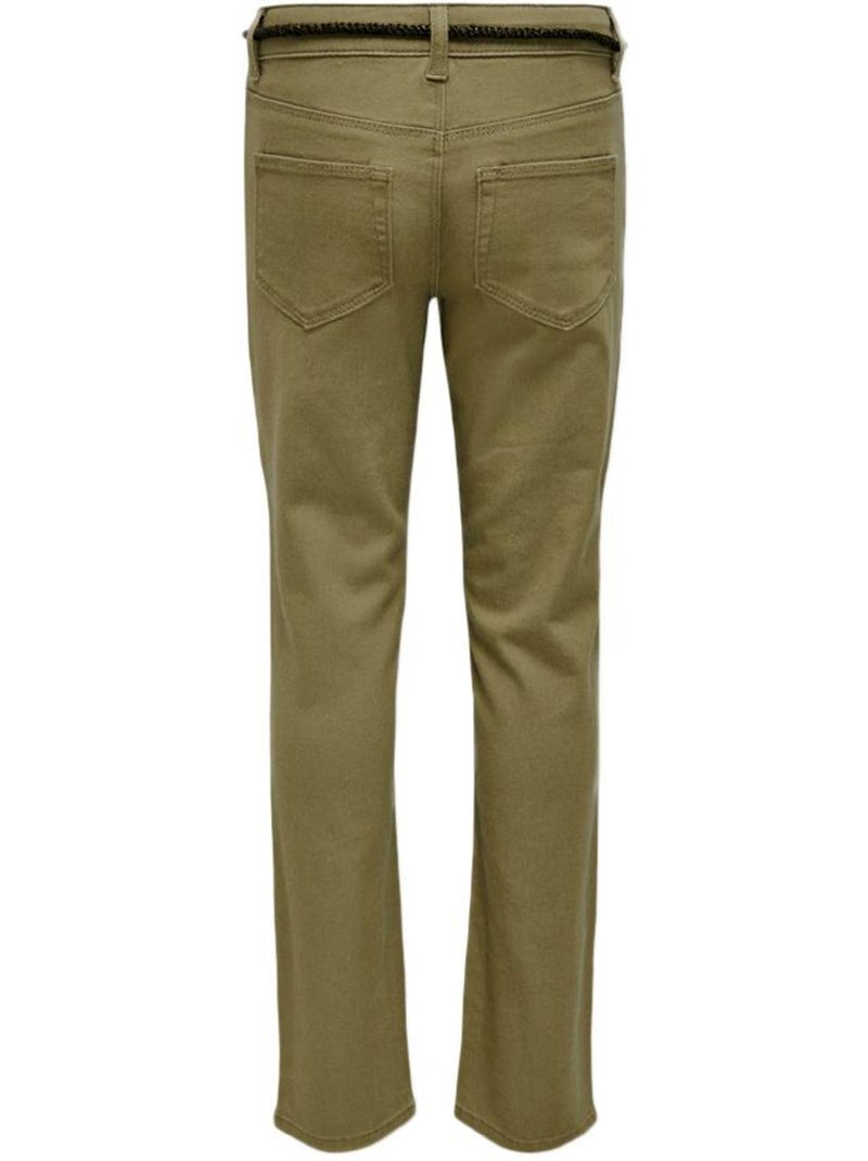 Only Meisjes Kaki Broek 15280608 Licht kakigroen - Kiabi