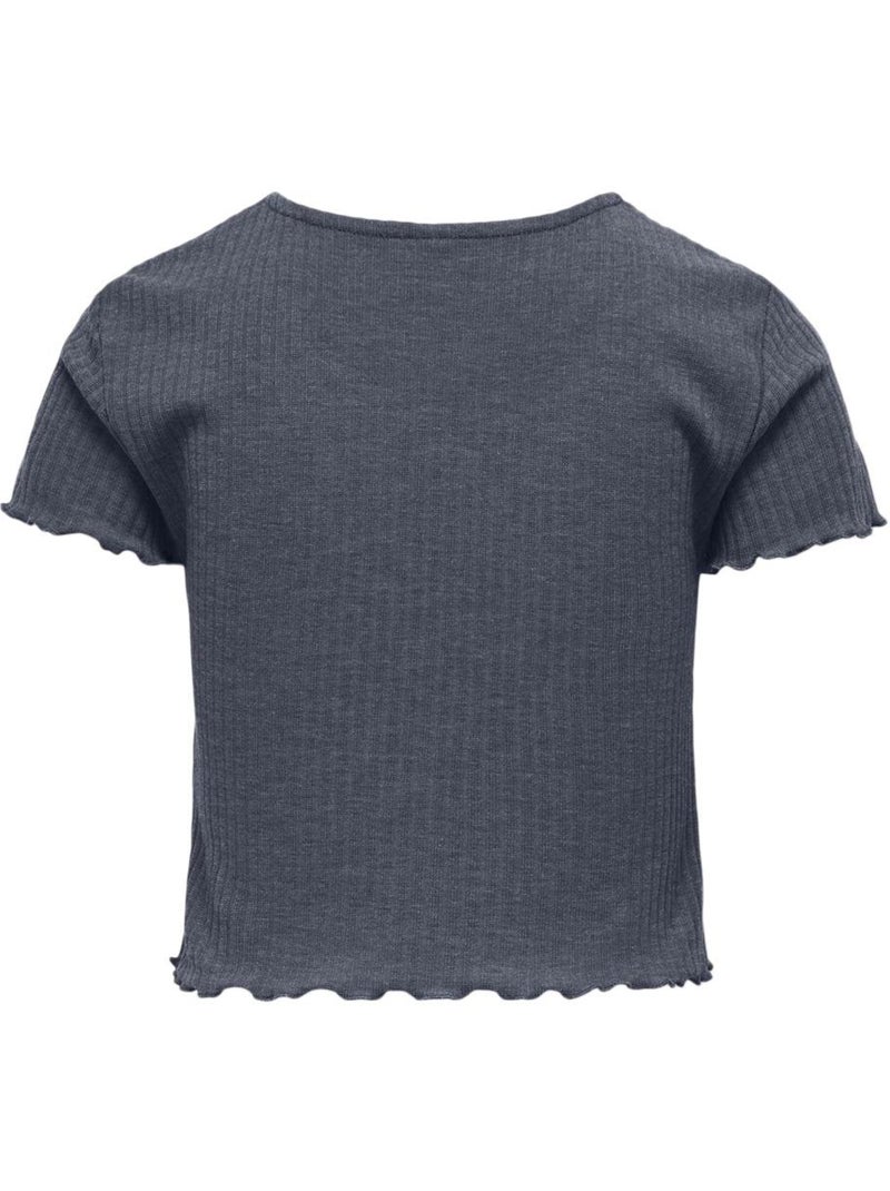 Only Nella T-shirt Donkergrijs Meisjes Zilvergrijs - Kiabi